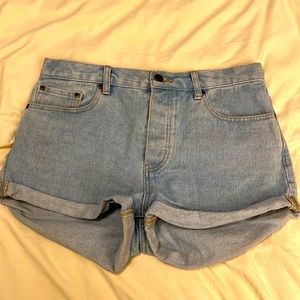 Forever21 Light Wash Jean Cuffed Shorts